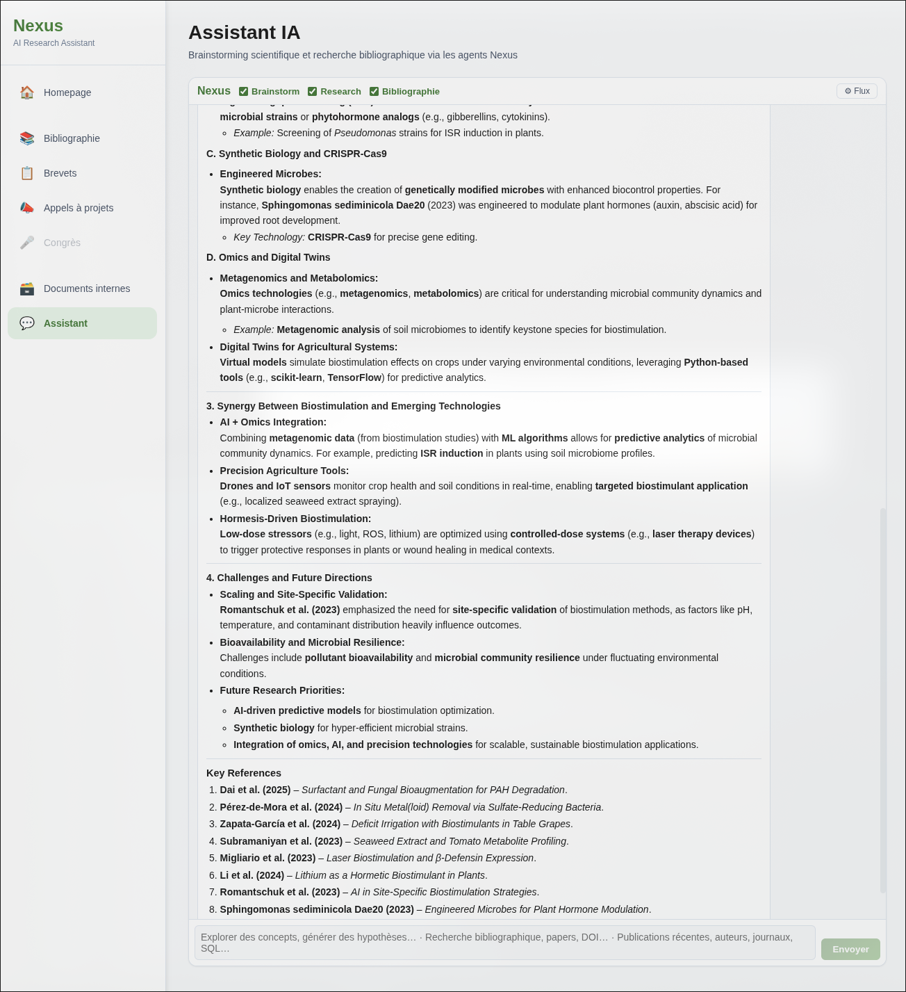 Deuxième partie de la réponse du LLM après une question demandant un accès aux données locales